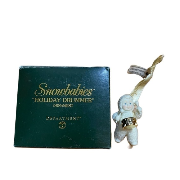 Department 56 Snowbabies Holiday Drummer Ornament Christmas Ceramic Porcelain - Picture 1 of 7